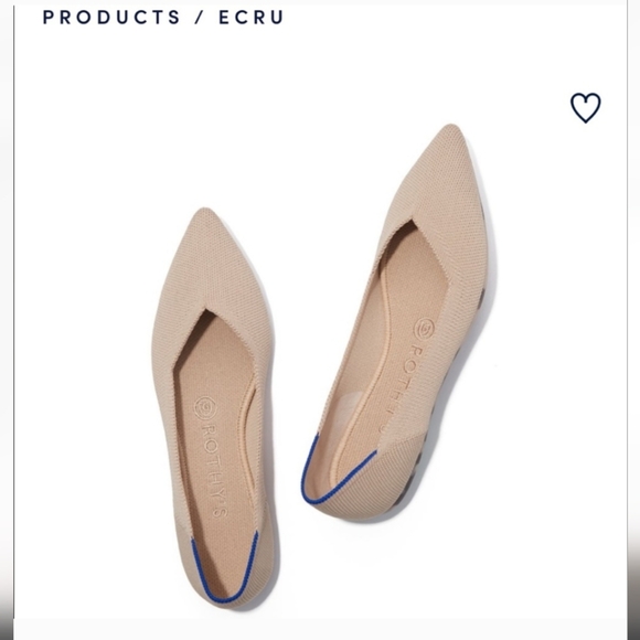 Rothy's The Point Flats In Ecru Beige Size 7.5 - Picture 15 of 16